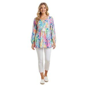 Lilly Pulitzer Tilda Tunic In Sparkling Sands Beach Vacation Colorful Size L